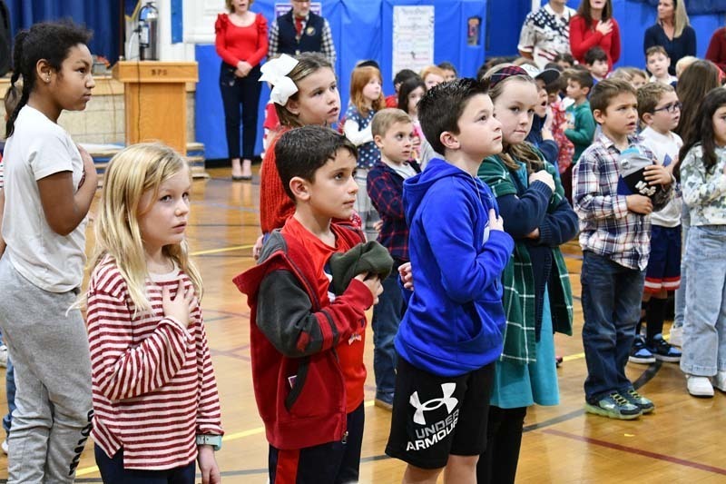 Blue Point Elementary celebrates Veterans Day with remembrance table
