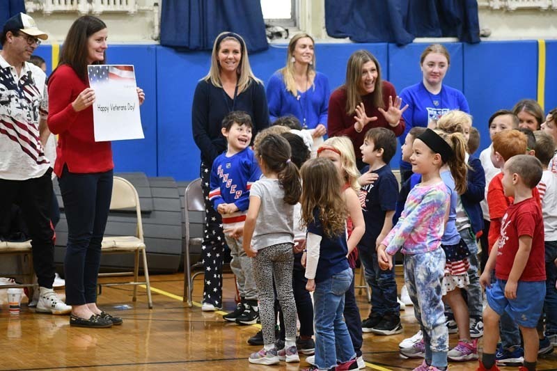 Blue Point Elementary celebrates Veterans Day with remembrance table