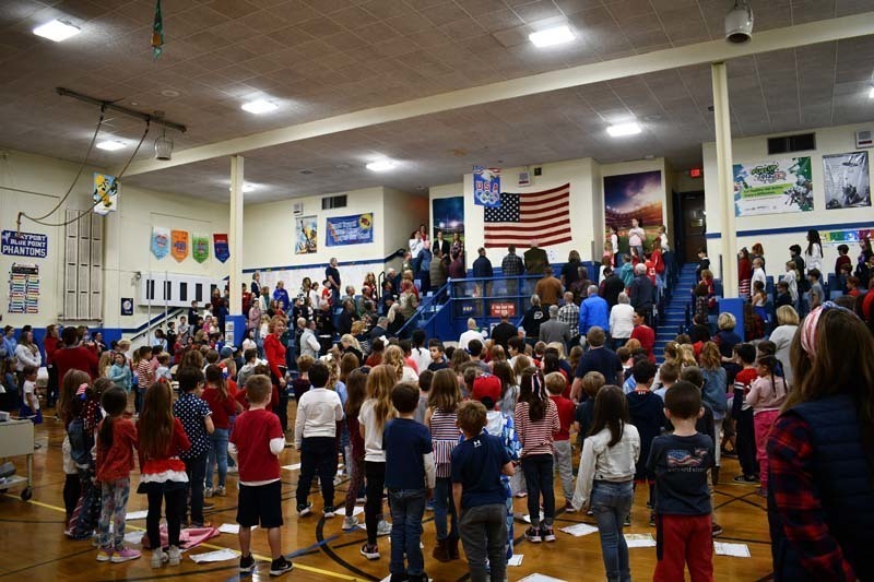 Blue Point Elementary celebrates Veterans Day with remembrance table